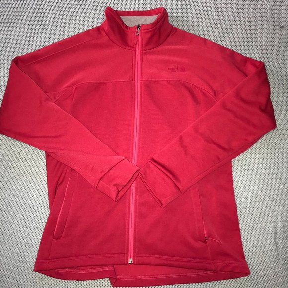North Face Women's Large Red Zip Up Jacket